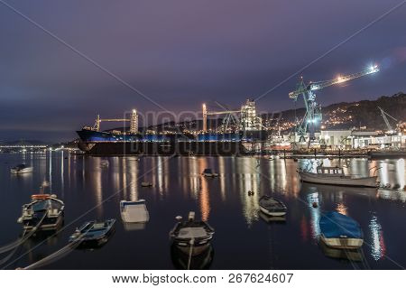 Night Work At Naval Indsutry In Vigo