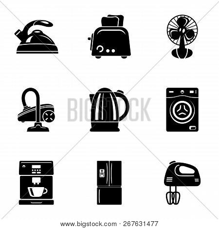 Kitchenette Icons Set. Simple Set Of 9 Kitchenette Vector Icons For Web Isolated On White Background