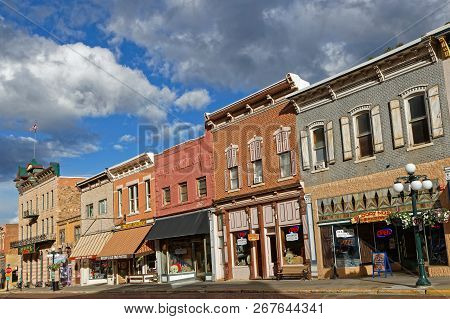 Deadwood, South Dakota, September 25, 2018 : Streets Of Deadwood. The Entire City Is A National Hist