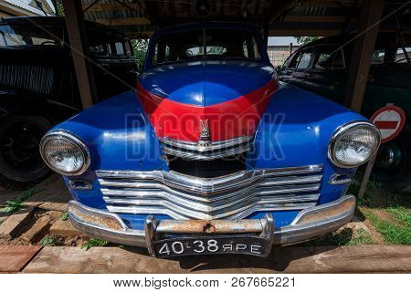 Myshkin, Russia - July 8, 2013: Museum Of Retro Cars: Gaz-m20 Pobeda