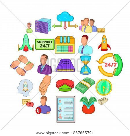 Remuneration Icons Set. Cartoon Set Of 25 Remuneration Icons For Web Isolated On White Background