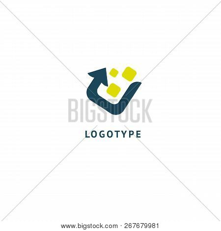 Arrow Icon. Vector Flat Style Illustration Abstract Business Logo Template. Logo Concept Of Progress