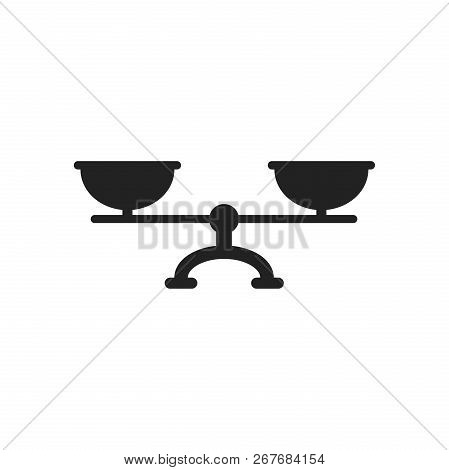 Scale Weigher Vector Icon. Weigher, Balance Sign Illustration.
