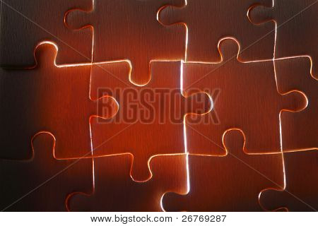 rétro-éclairage du puzzle