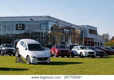 Ostrava, Czech Republic - November 6, 2018: Mazda Dealer Kodecar In Ostrava, Czech Republic Showing 