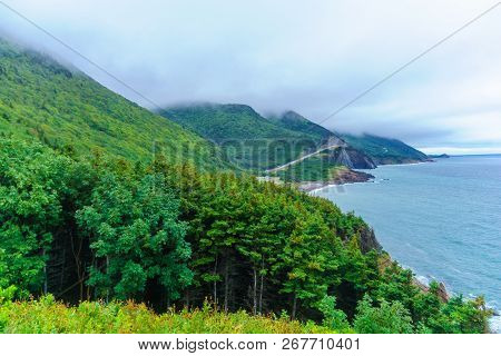 Landscape (near Cap Rouge) Along The Cabot Trail, In Cape Breton Island, Nova Scotia, Canada