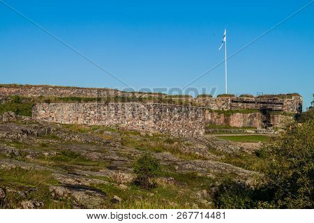 Fortifications At Suomenlinna Sveaborg , Sea Fortress Island In Helsinki, Finland