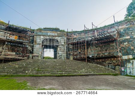 Fortifications At Suomenlinna Sveaborg , Sea Fortress Island In Helsinki, Finland