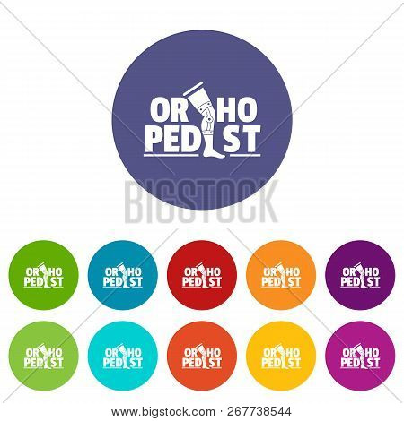 Orthopedic Icons Color Set Vector For Any Web Design On White Background