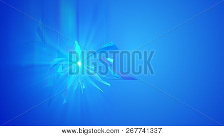Sparkling Diamond Triangles In Blue Backdrop