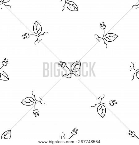 Eco Plug Energy Pattern Seamless Repeat Geometric For Any Web Design