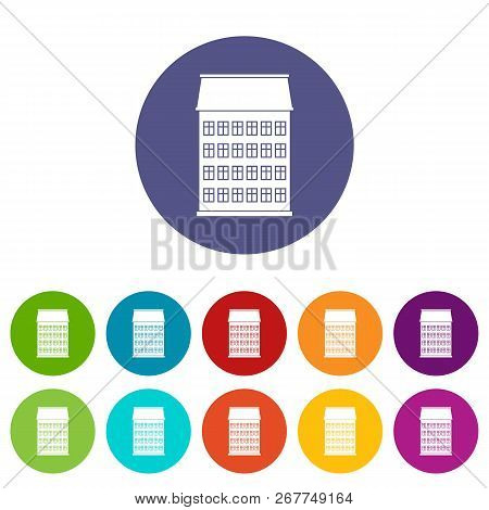 Toen House Icons Color Set Vector For Any Web Design On White Background