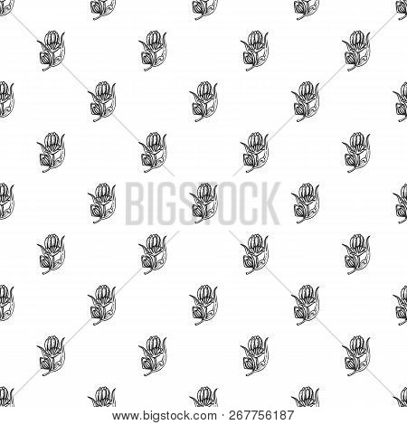 Medicine Calendula Pattern Seamless Repeat Background For Any Web Design