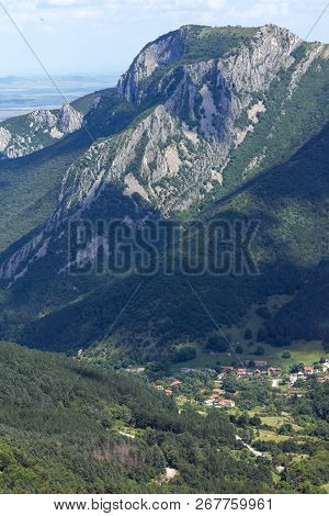 Amazing Landscape Of Balkan Mountains With Vratsata Pass,  Town Of Vratsa And Village Of Zgorigrad, 