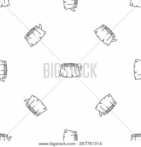 Old Tree Stump Pattern Seamless Repeat Geometric For Any Web Design