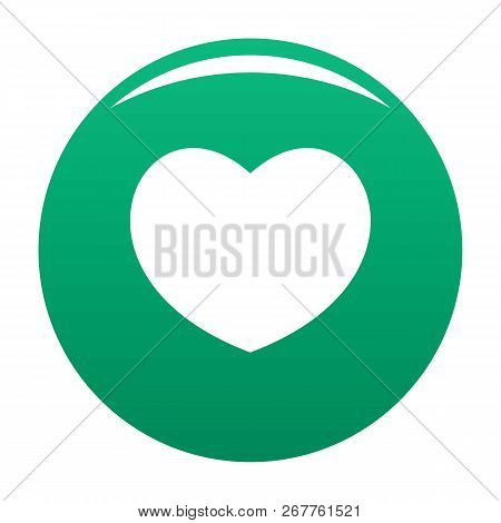 Sympathetic Heart Icon. Simple Illustration Of Sympathetic Heart Icon For Any Design Green