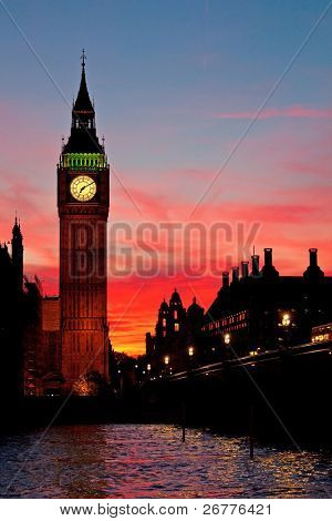 Beroemde Big Ben clock tower in Londen, Verenigd Koninkrijk.