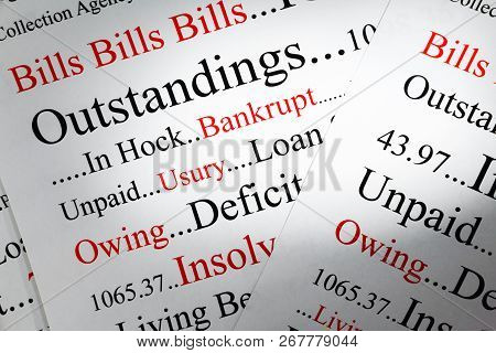 Debt Concept  - A Conceptual Look At Debt And Owing Money.