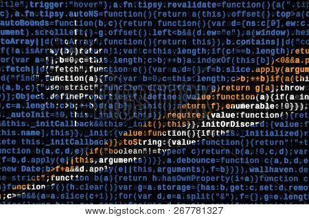 Marshall Islands Flag  Is Depicted On The Screen With The Program Code. The Concept Of Modern Techno