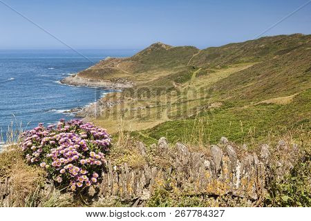 The South West Coast Path Near Woolacombe, Devon, England, Uk, Heading Towards Morte Point, On One O