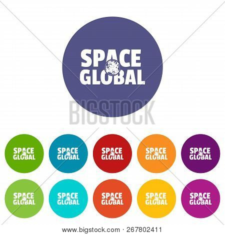 Space Clobal Icons Color Set Vector For Any Web Design On White Background