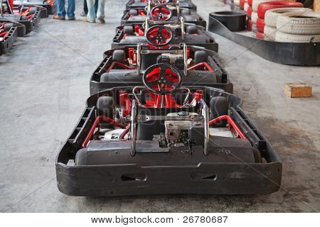 Go-cart ร่มพร้อมที่จะเริ่มต้น
