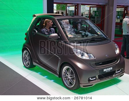 Genève - 8 marts: The Smart tunet af Brabus preview på den 81 International Motor Show Palexpo-Gen