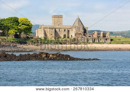 Abbey At Inchcolm Island In Scottish Firth Of Forth