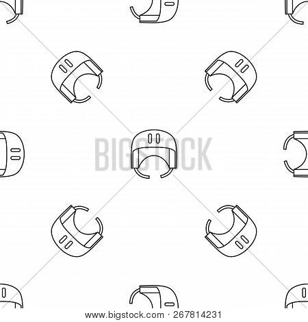Canoe Helmet Pattern Seamless Vector Repeat Geometric For Any Web Design