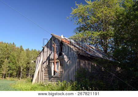 Abandoned wooden building in Norway
