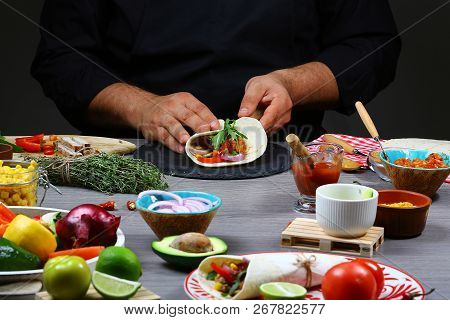 Cooking For Healthy Fresh Quesadilla, Tacos, Buritto Fajitas