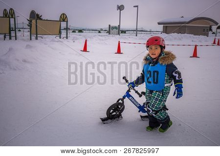 Tsudome Site Of Sapporo Snow Festival, In Sapporo, Japan - February 2018 : The 69th Sapporo Snow Fes