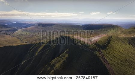 Editorial Brecon, Uk - September 26, 2018: A Very Popular Place For Hikers And Walkers Is The Summit