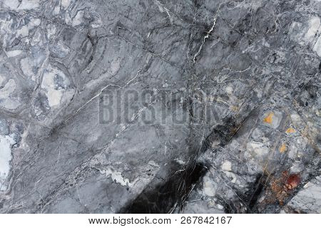 Dark Grey Marble Texture Background Pattern. Exlusive Natural Stone.