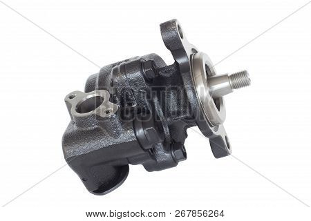 Power Steering Pump On A White Background
