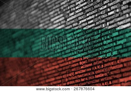 Bulgaria Flag  Is Depicted On The Screen With The Program Code. The Concept Of Modern Technology And