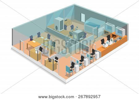 Laboratory The Hospital Is Divided Into Working Areas.including Blood Chamber.blood Separation Room,