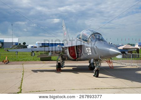 Zhukovsky, Russia - July 20, 2017: Training And Combat Aircraft Yak-130 On The Maks-2017 Air Show