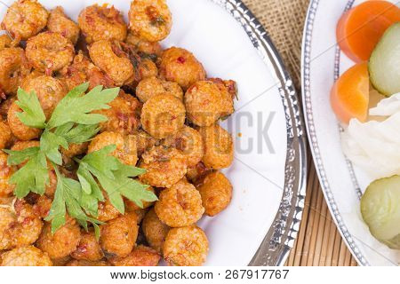 Traditional Delicious Turkish Foods; Bulgur Garlic Kofte (sarimsakli Kofte)