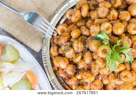 Traditional Delicious Turkish Foods; Bulgur Garlic Kofte (sarimsakli Kofte)