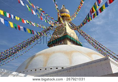 Boudhanath, Boudnath, Boudha Stupa In Kathmandu Valley, Nepal