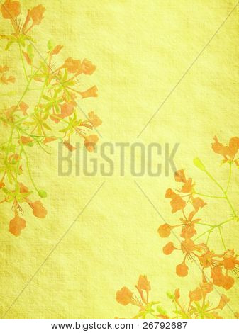 blomster med gamle antik vintage papir baggrunden