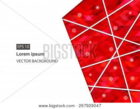 Red Abstract Geometric Business Background And Presentations