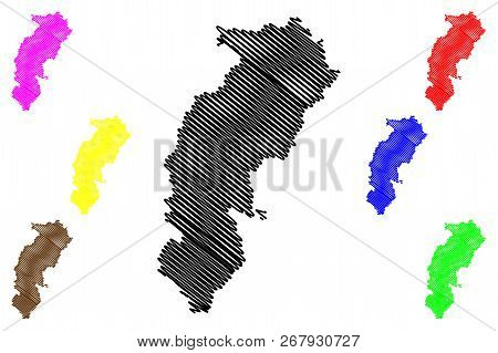 Chhattisgarh (states And Union Territories Of India, Federated States, Republic Of India) Map Vector