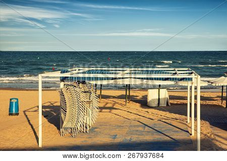 Summer End In The Beach At Guardamar Del Segura, Alicabte, Spain