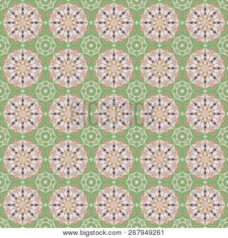 Bright Color Abstract Geometric Pattern, Vector Seamless