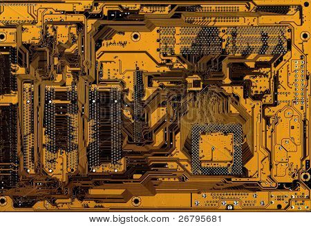 bliska strzał circuitboard komputer żółty