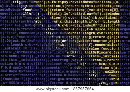 Bosnia And Herzegovina Flag  Is Depicted On The Screen With The Program Code. The Concept Of Modern 