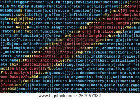 Democratic Republic Of The Congo Flag  Is Depicted On The Screen With The Program Code. The Concept 