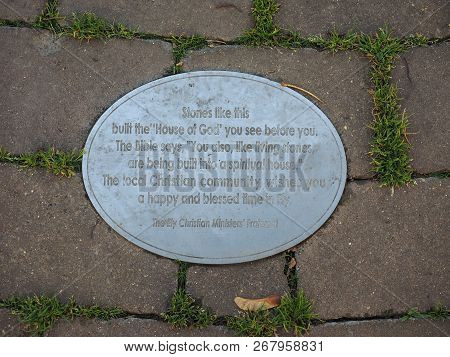 Ely Cathedral Stone Sign
